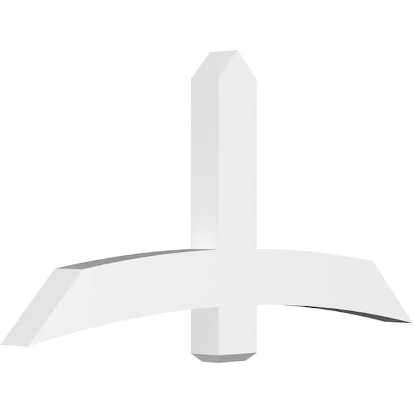 Ekena Millwork Bellingham Architectural Grade PVC Gable Bracket, 60"W x 30"H x 4"D x 6"F, 12/12 Pitch GBP060X30X0406BEL00 - main